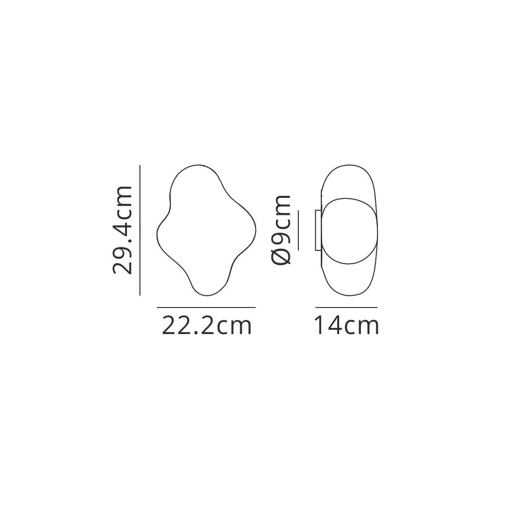 M1885 Eos Outdoor Ceiling/Wall Light 3W LED Opal White