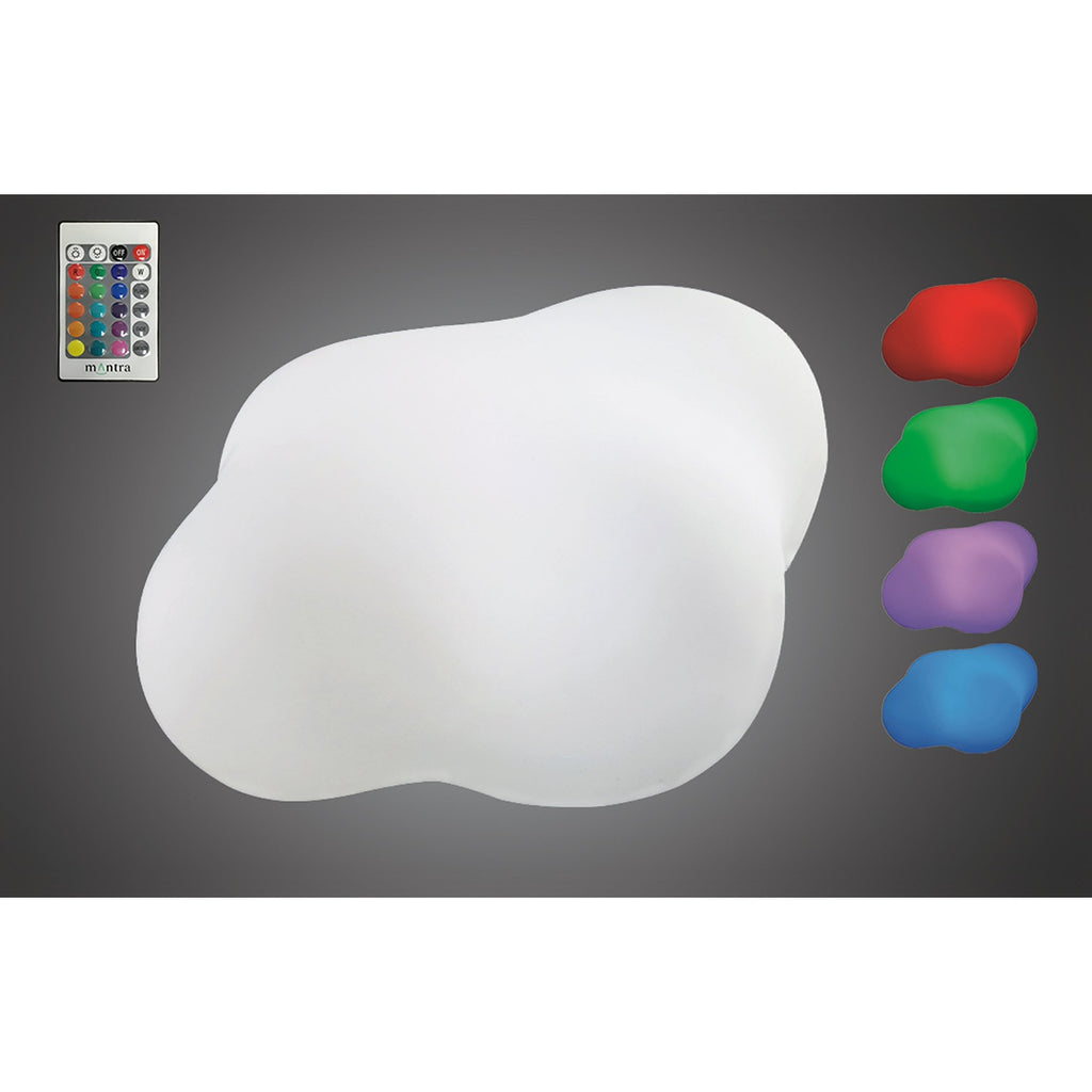 M1886 Eos Outdoor Table Lamp 2W LED RGB Remote Control Opal White