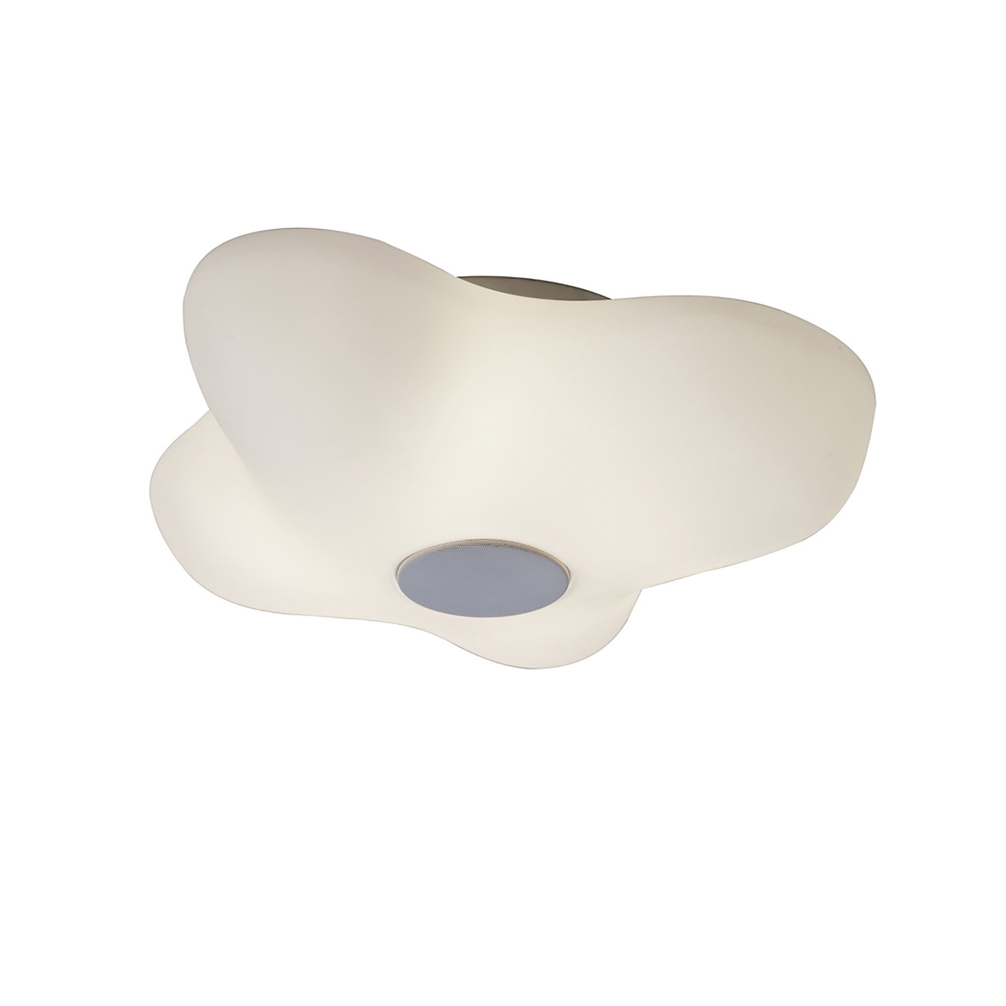M5874 Eos Music Speaker Flush Ceiling 4 Light E27 Outdoor Opal White