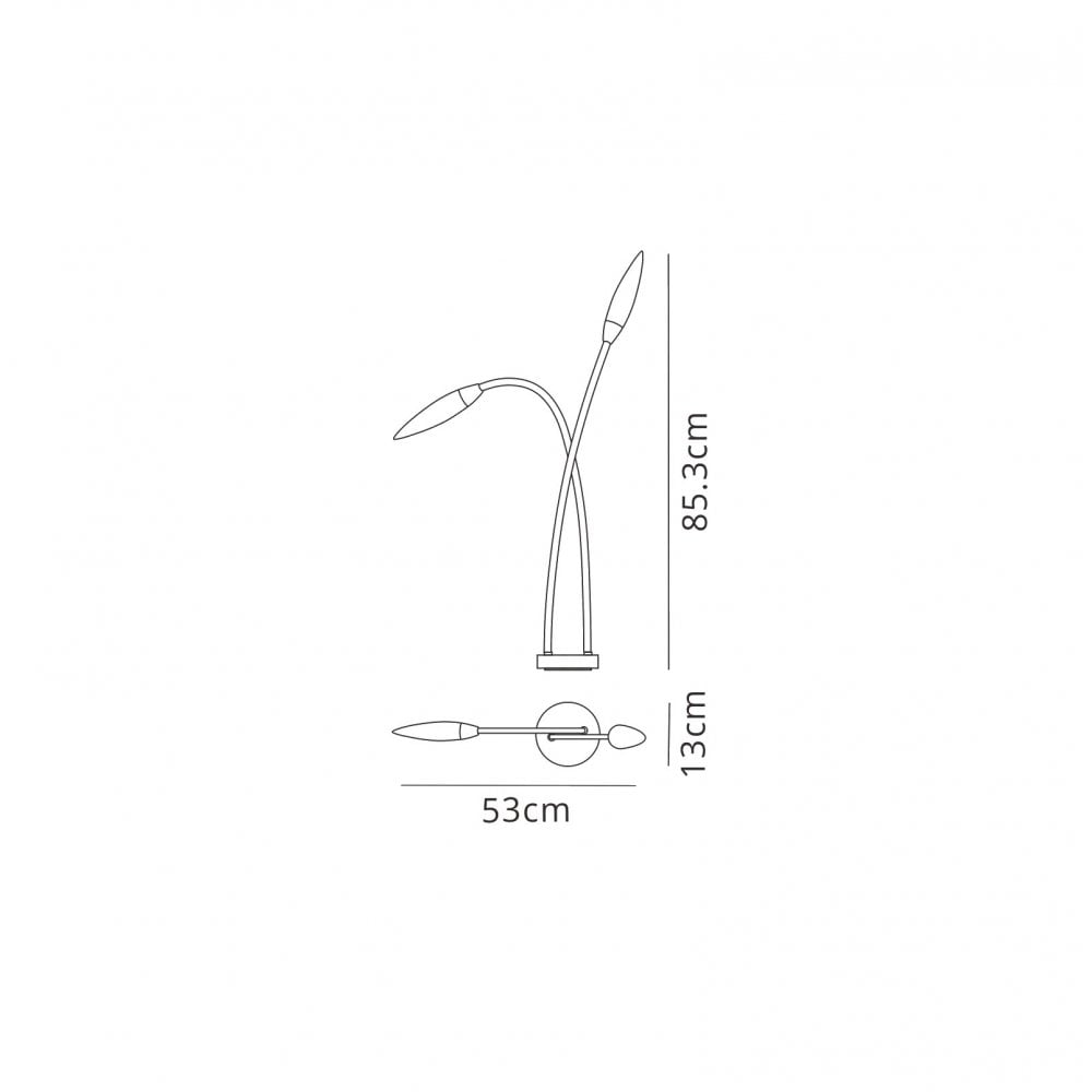 M6545 Espiga Outdoor Multi-Head Post Lamp 2 Light Anthracite