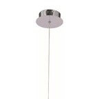 M5081 Espirales Pendant 1 Light 12W LED Silver/Frosted Acrylic/Polished Chrome