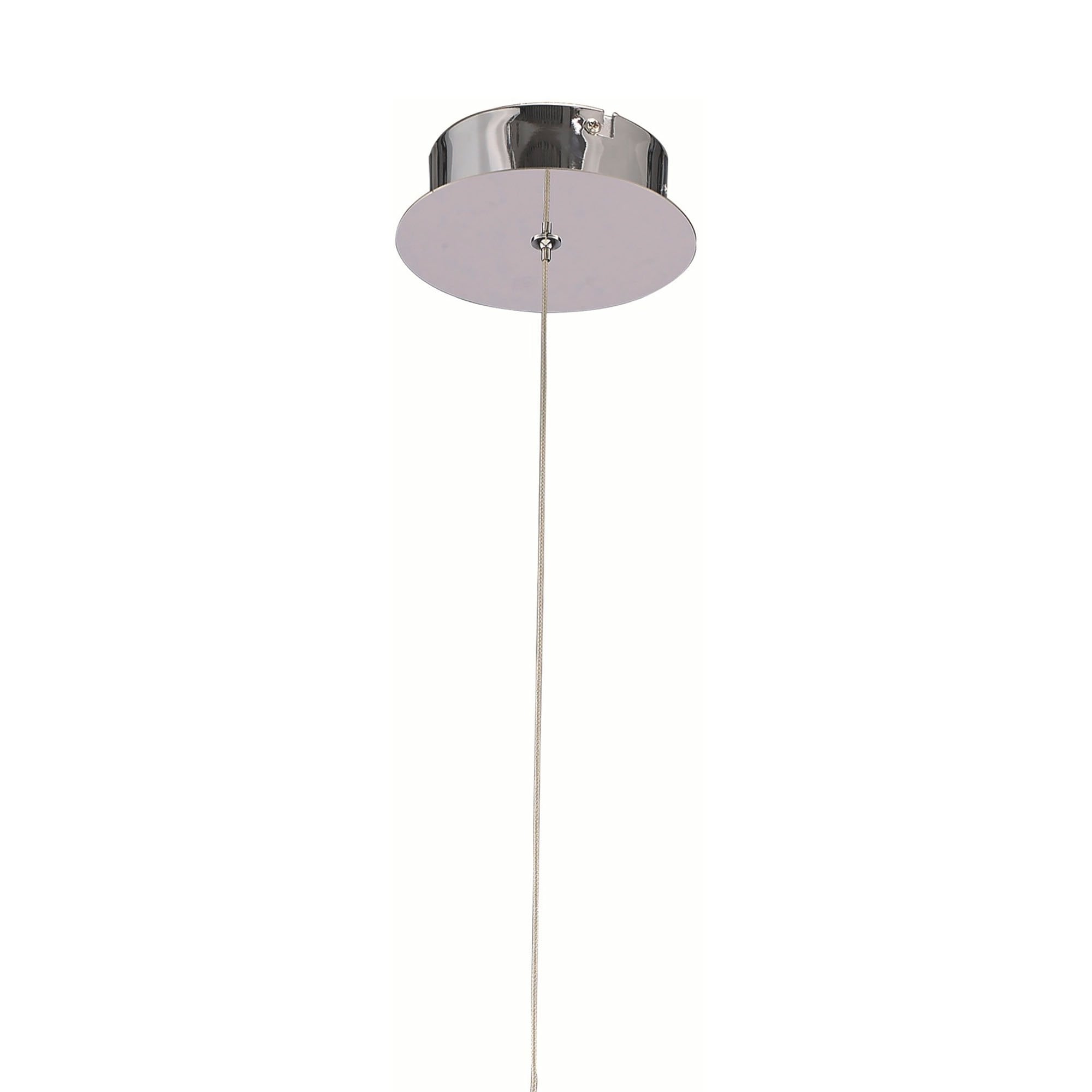 Espirales Pendant 1 Light 12W LED Silver/Frosted Acrylic/Polished Chrome