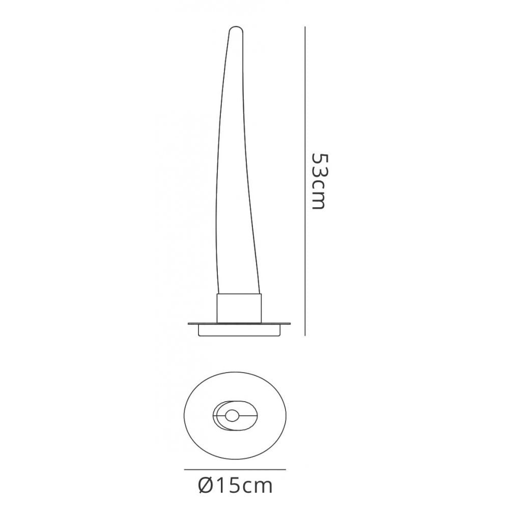 M1680 Estalacta Table Lamp 1 Light Indoor Silver/Opal White