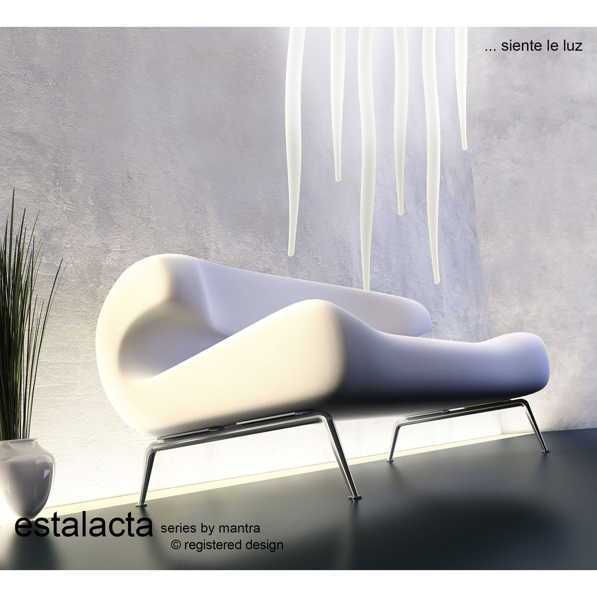 M1680 Estalacta Table Lamp 1 Light Indoor Silver/Opal White