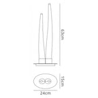 M1681 Estalacta Table Lamp 2 Light Indoor Silver/Opal White