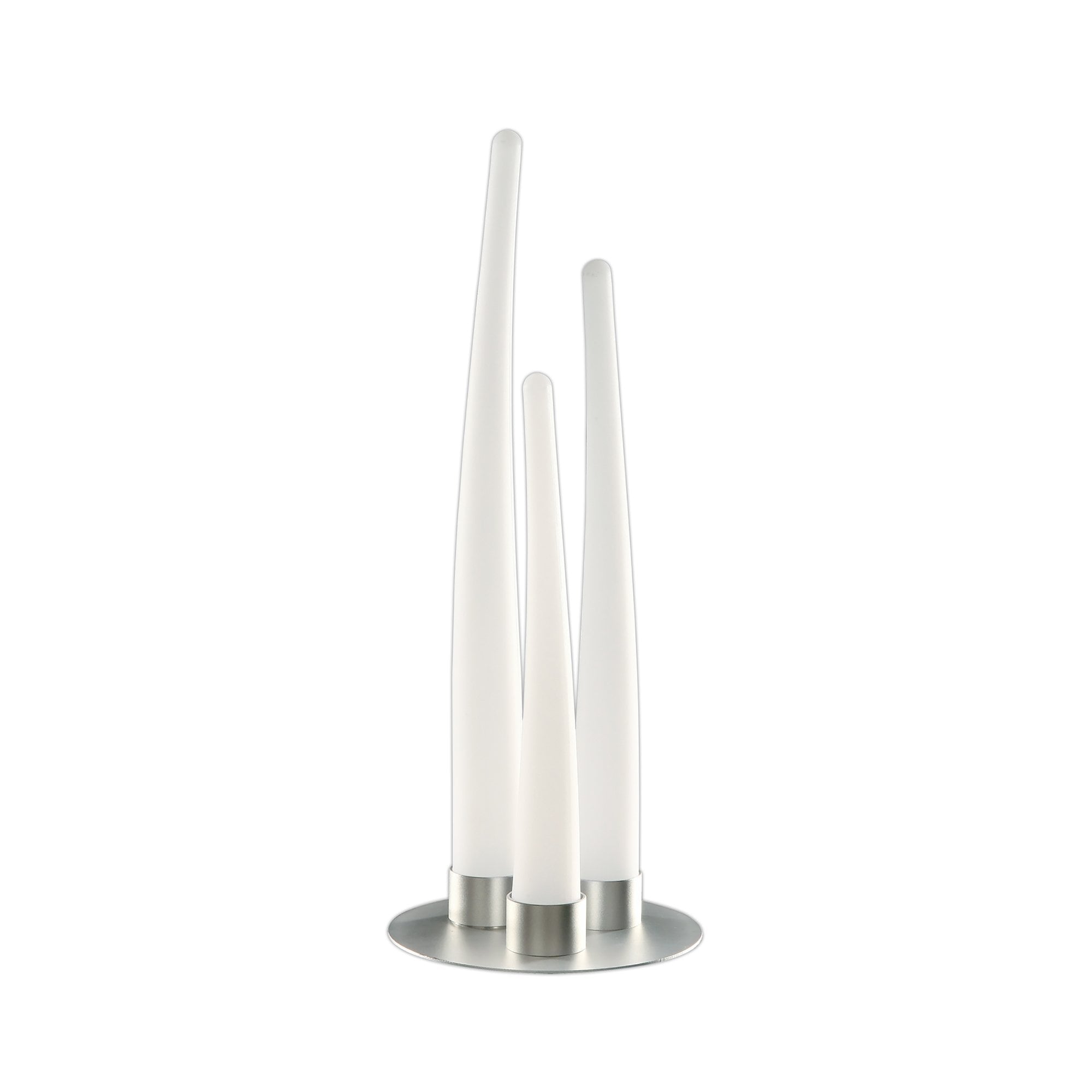 M1682 Estalacta Table Lamp 3 Light Indoor Silver/Opal White