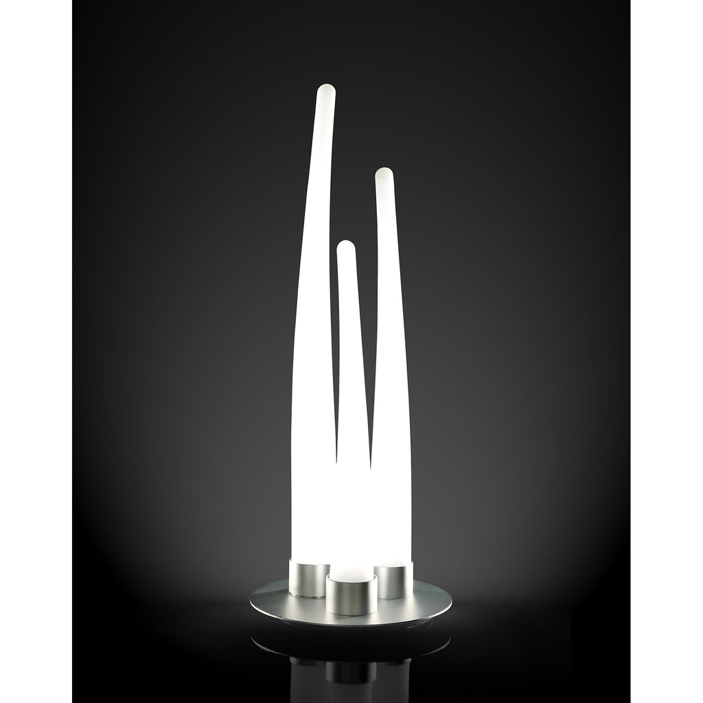 M1682 Estalacta Table Lamp 3 Light Indoor Silver/Opal White