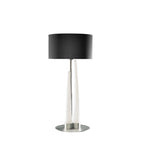 M1683 Estalacta Table Lamp 3 Light GU10 Indoor Silver/Opal White Black Shade