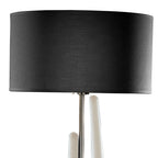 M1683 Estalacta Table Lamp 3 Light GU10 Indoor Silver/Opal White Black Shade