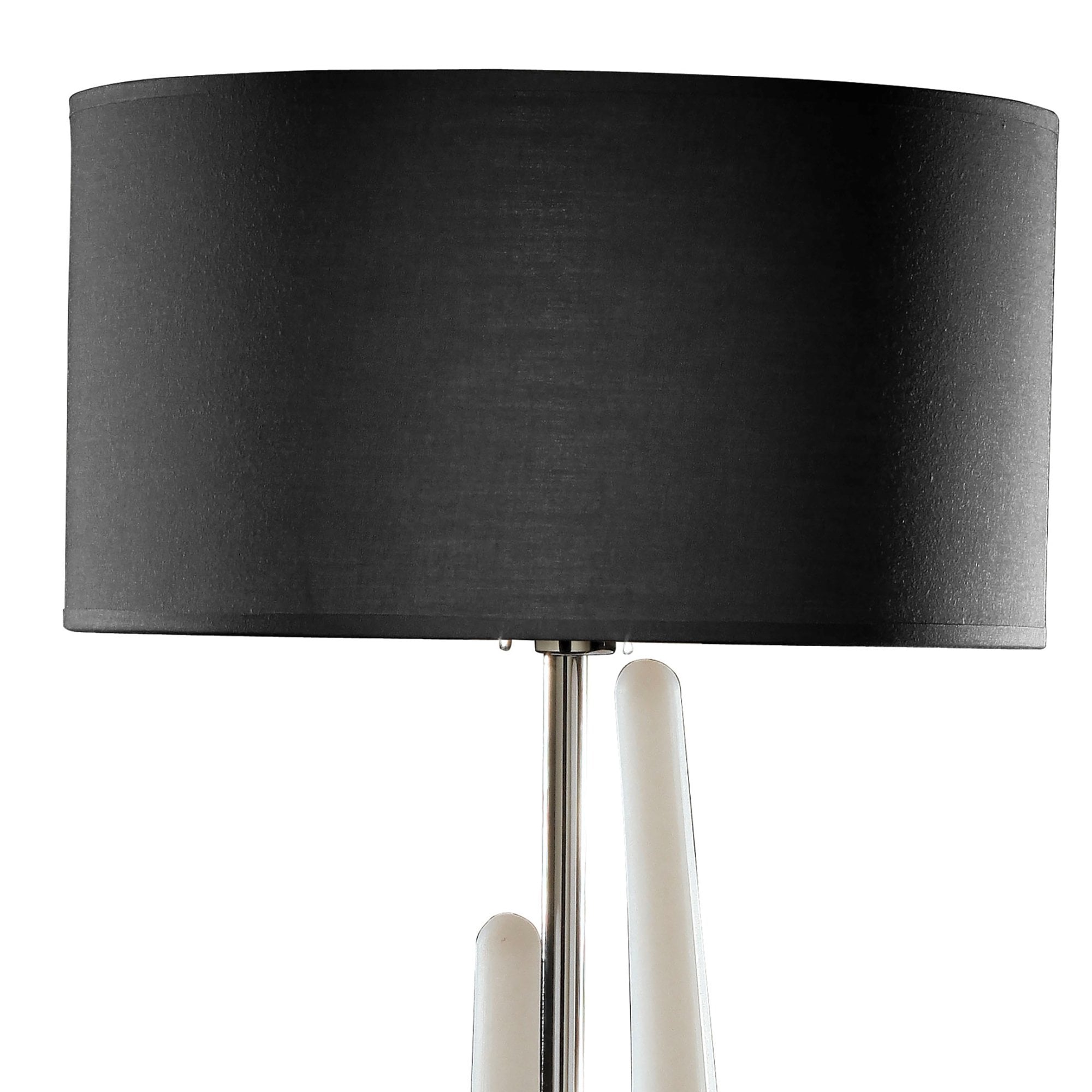 M1683 Estalacta Table Lamp 3 Light GU10 Indoor Silver/Opal White Black Shade