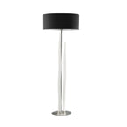 M1687 Estalacta Floor Lamp 3 Light GU10 Indoor Silver/Opal White Black Shade