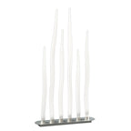 M1690 Estalacta Floor Lamp 6 Light GU10 Bar Indoor Silver/Opal White