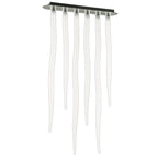 M1691 Estalacta Ceiling Light GU10 6 Light GU10 Linear Bar Indoor Silver/Opal White