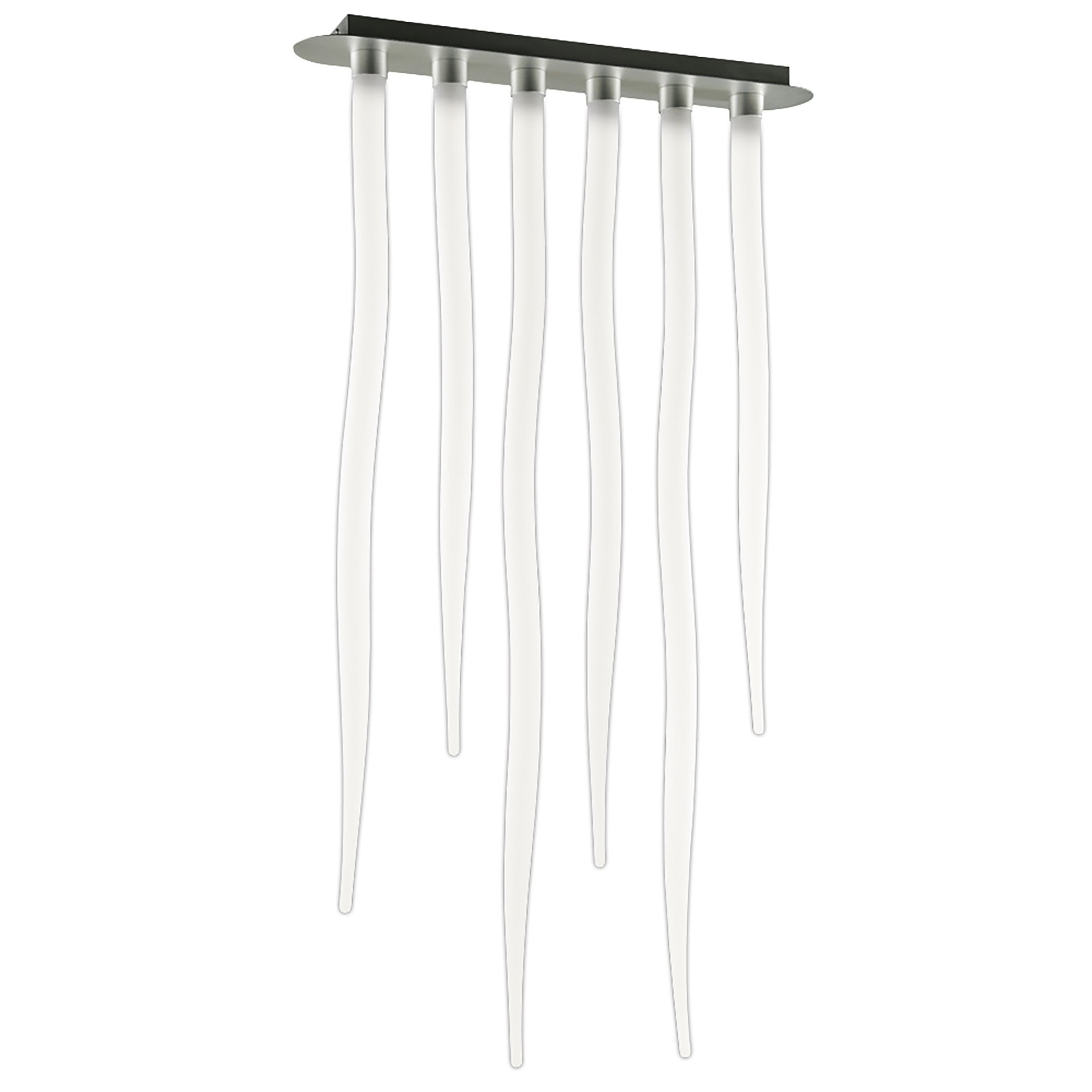 M1691 Estalacta Ceiling Light GU10 6 Light GU10 Linear Bar Indoor Silver/Opal White