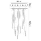 M1691 Estalacta Ceiling Light GU10 6 Light GU10 Linear Bar Indoor Silver/Opal White