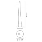 M1730 Estalacta Table Lamp 1 Light GU10 Indoor/Outdoor Silver/Opal White