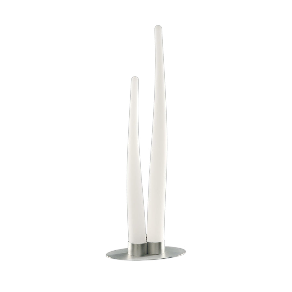 M1731 Estalacta Table Lamp 2 Light GU10 Indoor/Outdoor Silver/Opal White