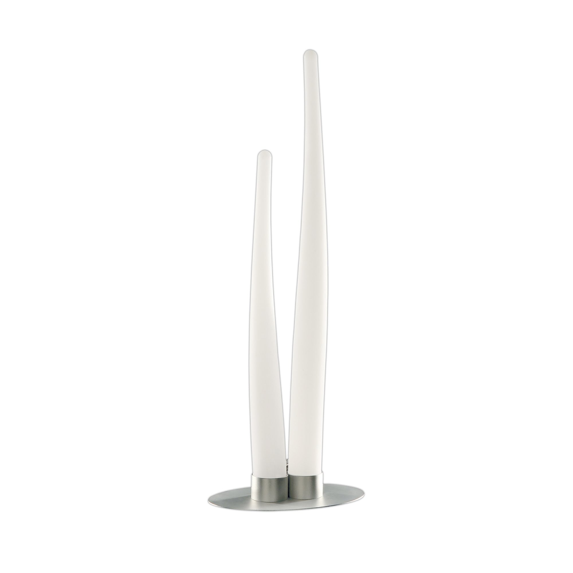M1731 Estalacta Table Lamp 2 Light GU10 Indoor/Outdoor Silver/Opal White