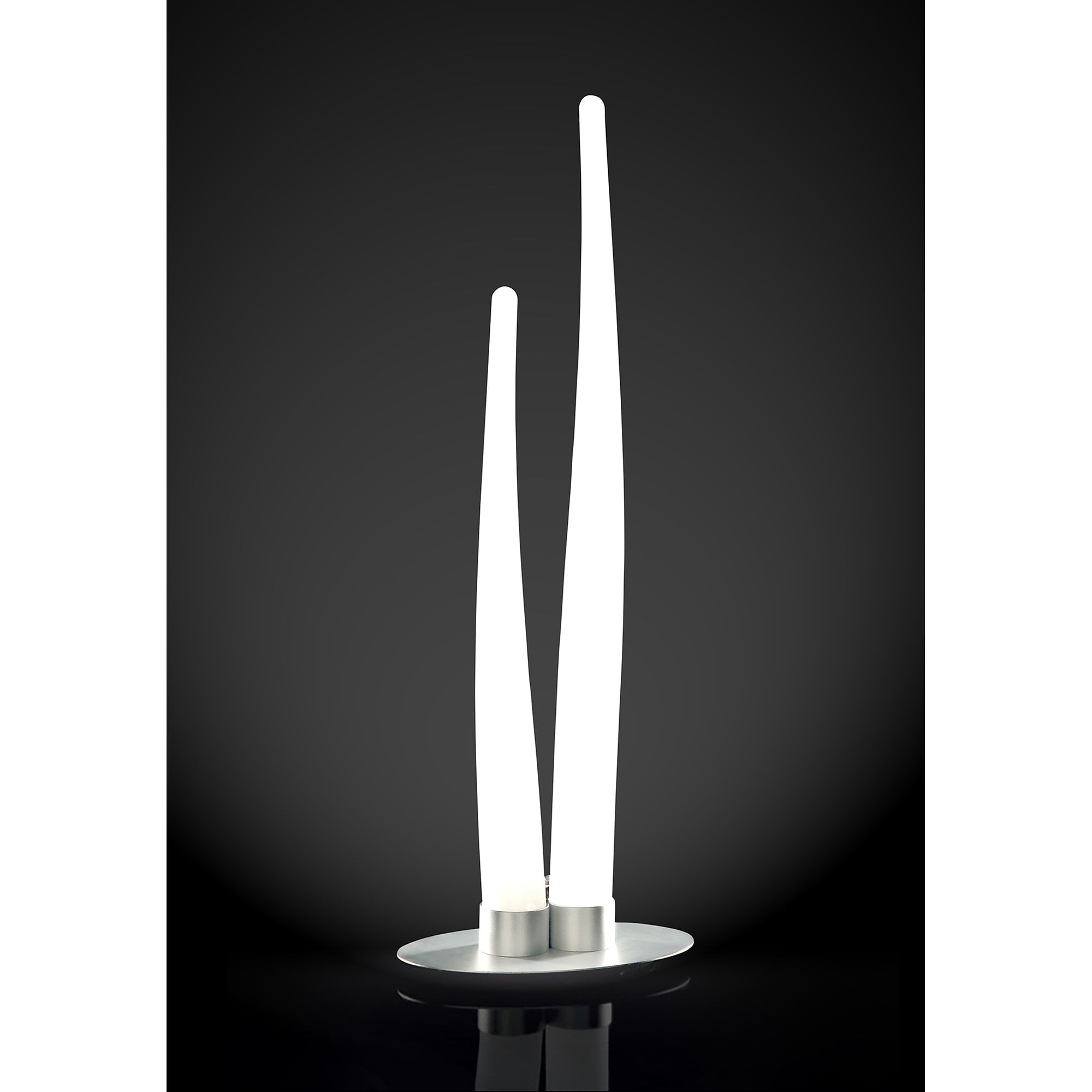 M1731 Estalacta Table Lamp 2 Light GU10 Indoor/Outdoor Silver/Opal White