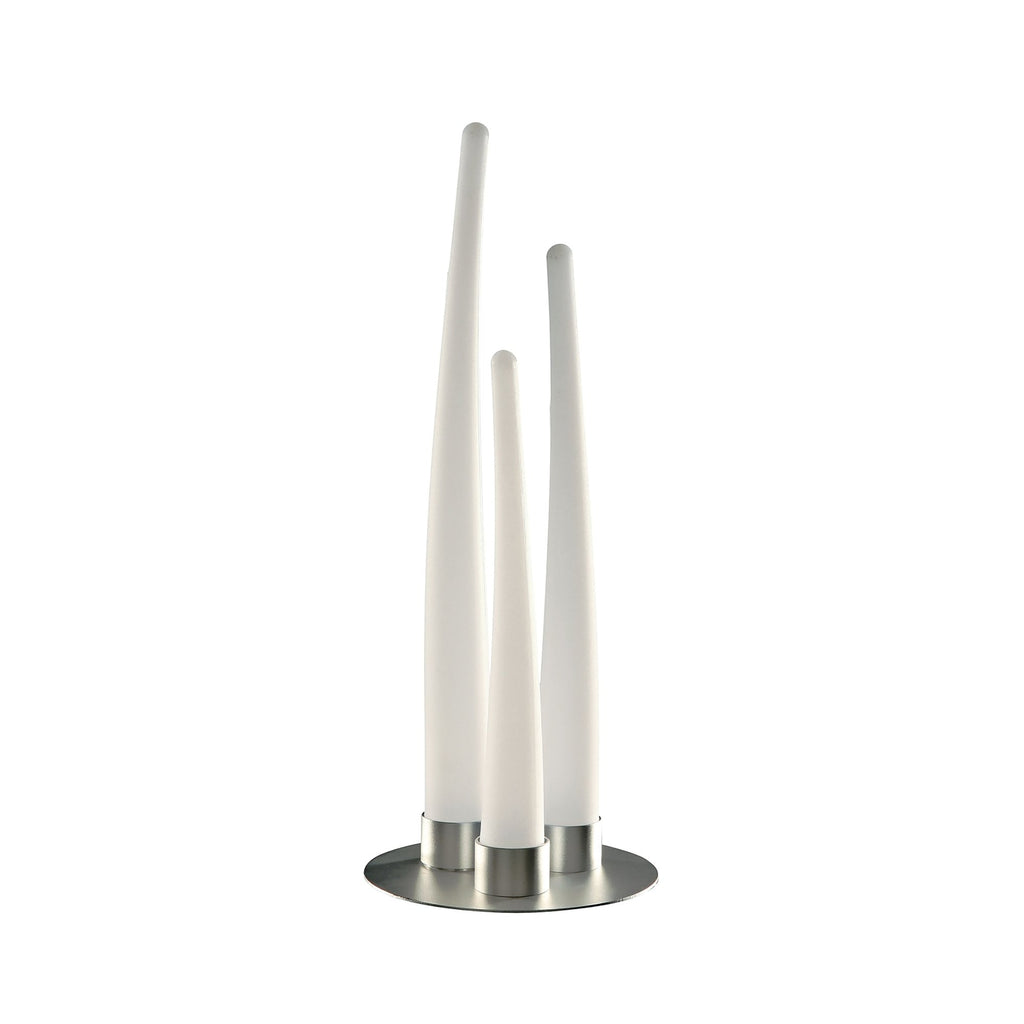 M1732 Estalacta Table Lamp 3 Light GU10 Indoor/Outdoor Silver/Opal White
