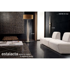 M1735 Estalacta Floor Lamp 1 Light GU10 Small Indoor/Outdoor Silver/Opal White
