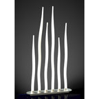 M1740 Estalacta Floor Lamp 6 Light GU10 Bar Indoor/Outdoor Silver/Opal White