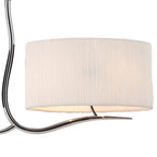 M1130 Eve Linear Pendant 2 Arm 4 Light E27 Polished Chrome White Oval Shades