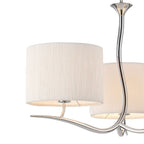 M1131 Eve Pendant 3 Light E27 Polished Chrome White Round Shade