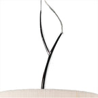 M1133 Eve Single Pendant 3 Light E27 Polished Chrome White Round Shade