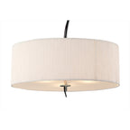 M1133 Eve Single Pendant 3 Light E27 Polished Chrome White Round Shade