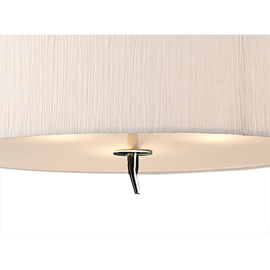 M1133 Eve Single Pendant 3 Light E27 Polished Chrome White Round Shade