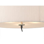 M1133 Eve Single Pendant 3 Light E27 Polished Chrome White Round Shade