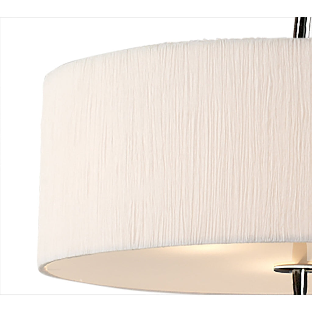 M1133 Eve Single Pendant 3 Light E27 Polished Chrome White Round Shade