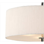 M1133 Eve Single Pendant 3 Light E27 Polished Chrome White Round Shade