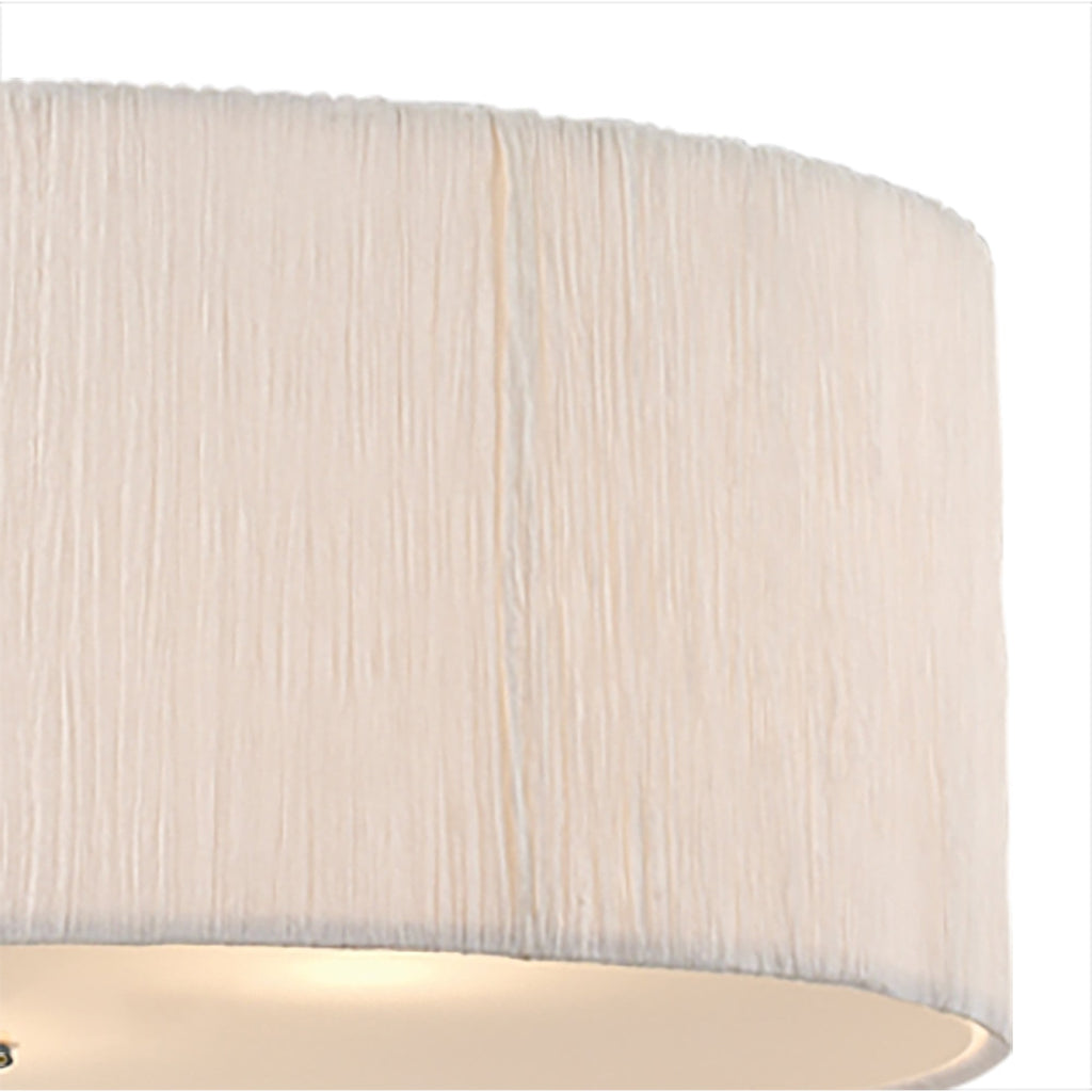 M1133 Eve Single Pendant 3 Light E27 Polished Chrome White Round Shade