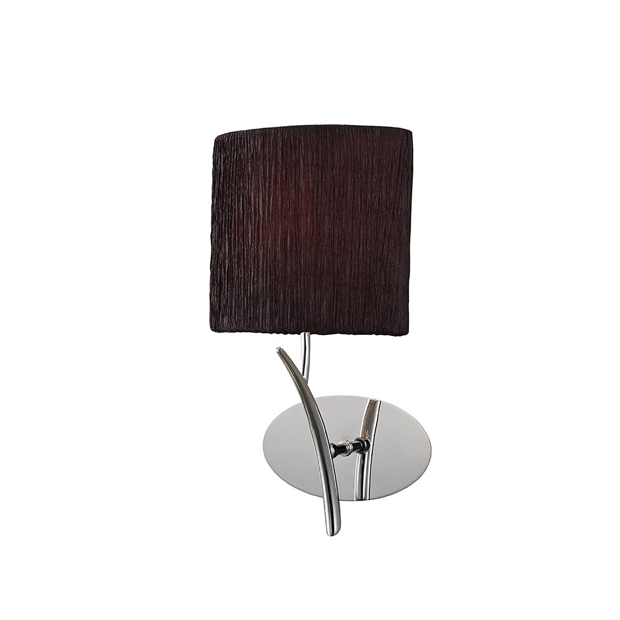 M1134/S/BS Eve Wall Lamp Switched 1 Light E27 Polished Chrome Black Oval Shade