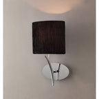 M1134/S/BS Eve Wall Lamp Switched 1 Light E27 Polished Chrome Black Oval Shade