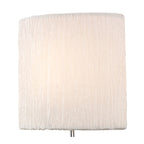 M1134 Eve Wall Lamp 1 Light E27 Polished Chrome White Oval Shade
