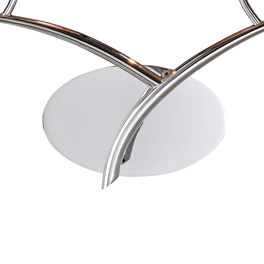 M1135/BS Eve Wall Lamp 2 Light E27 Polished Chrome Black Oval Shades