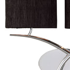 M1135/BS Eve Wall Lamp 2 Light E27 Polished Chrome Black Oval Shades