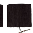 M1135/BS Eve Wall Lamp 2 Light E27 Polished Chrome Black Oval Shades