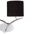 M1135/S/BS Eve Wall Lamp Switched 2 Light E27 Polished Chrome Black Oval Shades