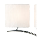 M1136 Eve Wall Lamp 3 Light E27 Polished Chrome White Oval Shades