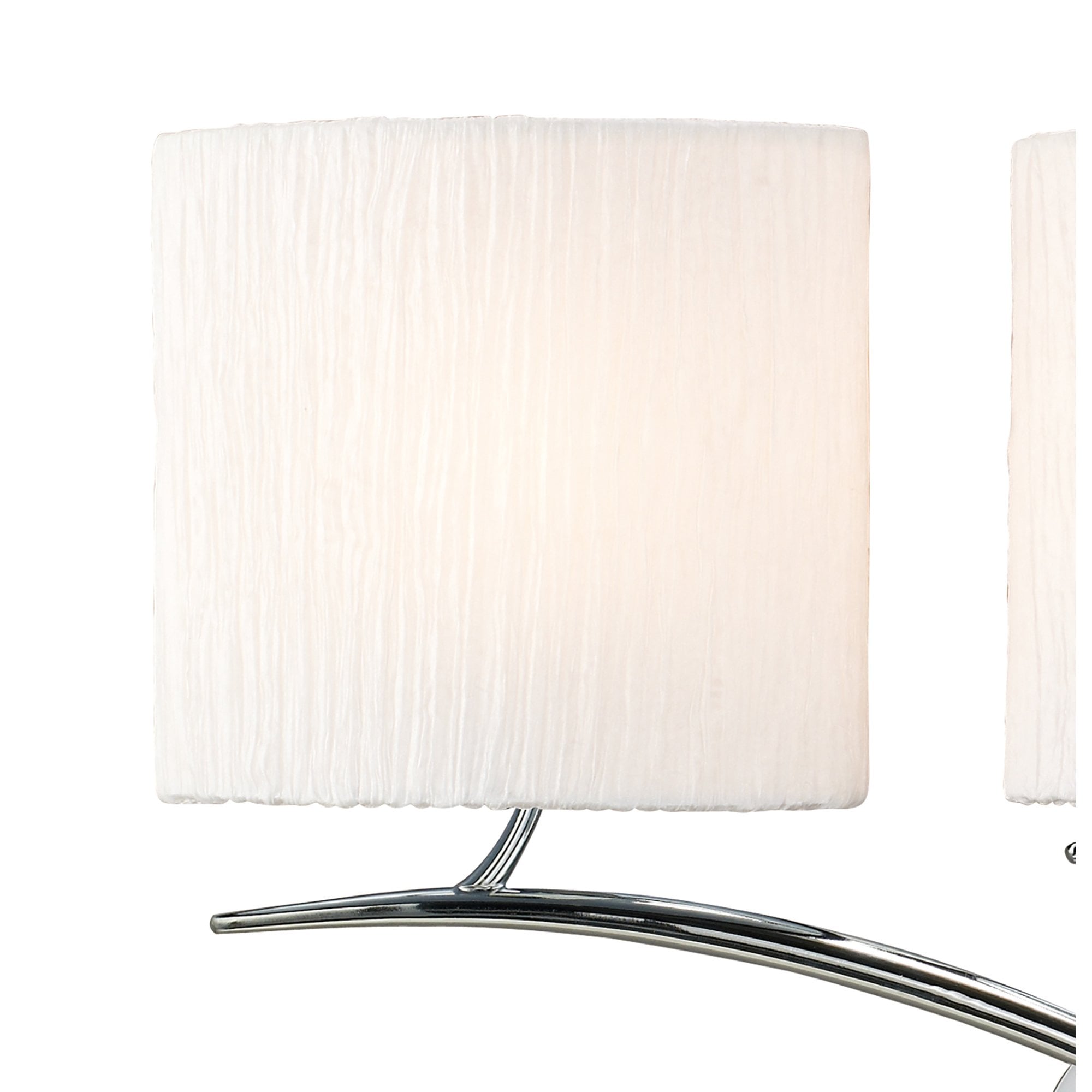 M1136 Eve Wall Lamp 3 Light E27 Polished Chrome White Oval Shades