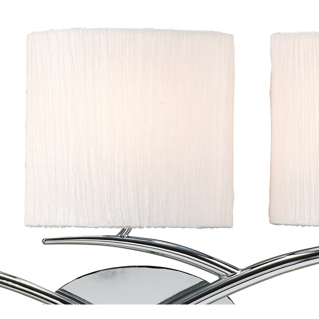 M1136 Eve Wall Lamp 3 Light E27 Polished Chrome White Oval Shades
