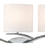 M1136 Eve Wall Lamp 3 Light E27 Polished Chrome White Oval Shades