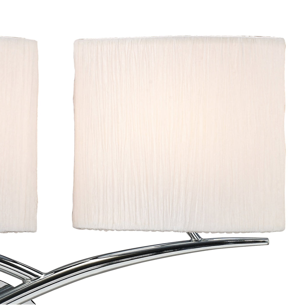 M1136 Eve Wall Lamp 3 Light E27 Polished Chrome White Oval Shades