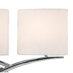 M1136 Eve Wall Lamp 3 Light E27 Polished Chrome White Oval Shades