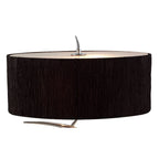 M1138/BS Eve Table Lamp 2 Light E27 Small Polished Chrome Black Oval Shade