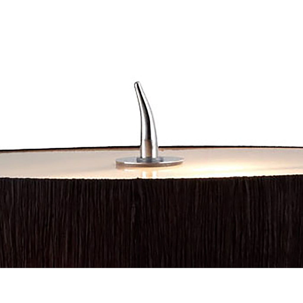 M1138/BS Eve Table Lamp 2 Light E27 Small Polished Chrome Black Oval Shade